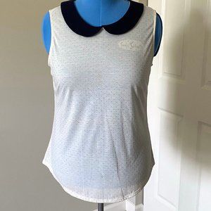Merona Sleeveless Top w/ Peter Pan Collar - L